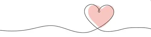 heart with continuous line